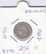 CRE0011 MONEDA  ESPAÑA 0,50 CTMS PLATA 1880 ALFONSO XII