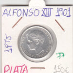 CRE0077 MONEDA  ESPAÑA 1 PESETA ALFONSO XIII 1901 PLATA