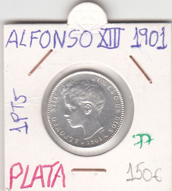 CRE0077 CRE0077 MONEDA ESPAÑA 1 PESETA ALFONSO XIII 1901 PLATA - Imagen 1