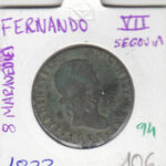 CRE0094 MONEDA  ESPAÑA FERNANDO VII 8 MARAVEDIES SEGOVIA 1833