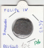 CRE0176 MONEDA  ESPAÑA FELIPE IV 8 MARAVEDIES 1643 RESELLO