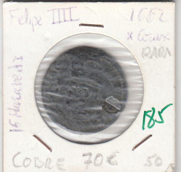 CRE0185 CRE0185 MONEDA ESPAÑA CARLOS IV 16 MARAVEDIS 1662 RARA - Imagen 1
