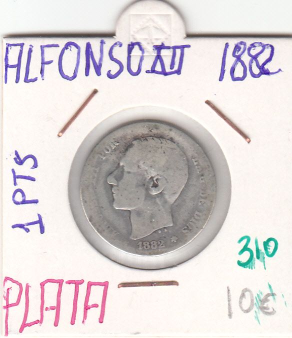 CRE0310 CRE0310 MONEDA ESPAÑA ALFONSO XIII 1882 1 PESETA PLATA - Imagen 1