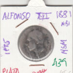CRE0439 MONEDA  ESPAÑA ALFONSO XII PLATA 1 PESETA 1881 81 MSM