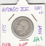 CRE0441 MONEDA  ESPAÑA ALFONSO XII PLATA 1 PESETA 1881 81 MSM
