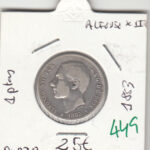 CRE0449 MONEDA  ESPAÑA ALFONSO XII PLATA 1 PESETA 1883