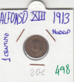 CRE0498 MONEDA  ESPAÑA ALFONSO XIII 1913 1 CENTIMO MADRID
