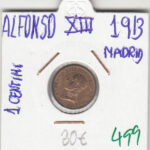 CRE0499 MONEDA  ESPAÑA ALFONSO XIII 1913 1 CENTIMO MADRID