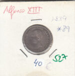 CRE0527 MONEDA  ESPAÑA ALFONSO XIII PLATA 50 CENTIMOS 1889 89