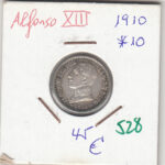 CRE0528 MONEDA  ESPAÑA ALFONSO XIII PLATA 50 CENTIMOS 1910 10