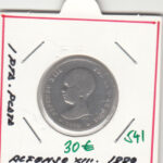 CRE0541 MONEDA  ESPAÑA ALFONSO XIII PLATA 1 PESETA 1889 MC