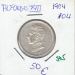 CRE0545 MONEDA  ESPAÑA ALFONSO XIII PLATA 1 PESETA 1904 04