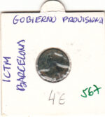 CRE0567 MONEDA  ESPAÑA GOB PROVISIONAL 1 CENTIMO 1870 BC