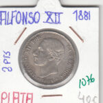 CRE1076 MONEDA  ESPAÑA ALFONSO XII 2 PESETAS 1881 PLATA EBC