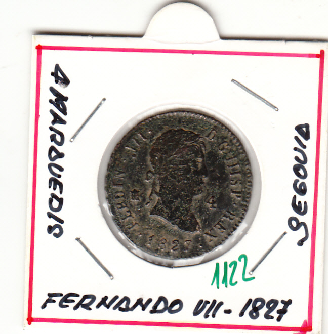 CRE1122 CRE1122 MONEDA ESPAÑA FERNANDO VII 4 MARAVEDIS SEGOVIA MBC - Imagen 1