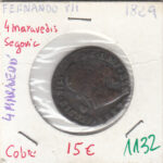 CRE1132 MONEDA  ESPAÑA FERNANDO VII 4 MARAVEDIS 1829 COBRE MBC