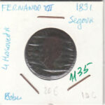 CRE1135 MONEDA  ESPAÑA FERNANDO VII 4 MARAVEDIES 1831 SEGOVIA MC