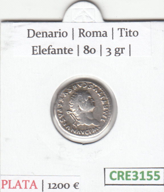 CRE3155 CRE3155 MONEDA ROMAMA DENARIO VER DESCRIPCION EN FOTO - Imagen 1