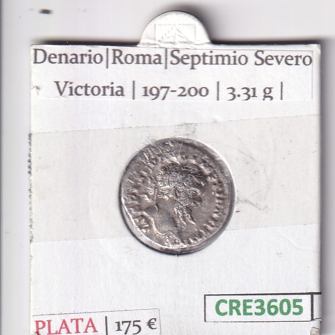 CRE3605 CRE3605 MONEDA ROMANA DENARIO PLATA VER DESCRIPCION EN FOTO - Imagen 1