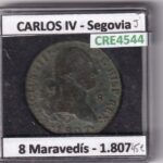 CRE4544 MONEDA ESPAÑA CARLOS IV 8 MARAVEDIS 1807 SEGOVIA