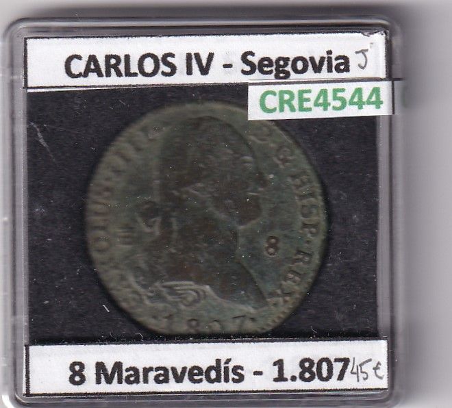 CRE4544 CRE4544 MONEDA ESPAÑA CARLOS IV 8 MARAVEDIS 1807 SEGOVIA - Imagen 1