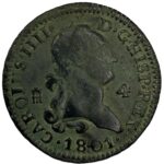 CRE4548 MONEDA ESPAÑA CARLOS IV 4 MARAVEDIS 1801 SEGOVIA - Imagen 3