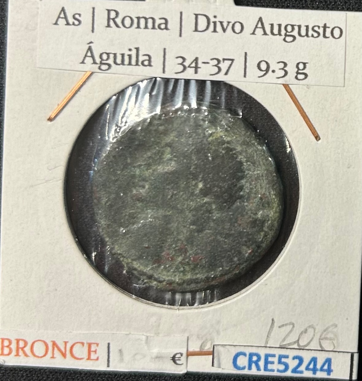 CRE5244 CRE5244 MONEDA ROMANA AS ROMA DIVO AUGUSTO AGUILA BRONCE - Imagen 1