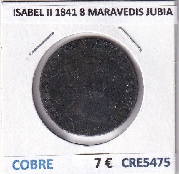 CRE5475 CRE5475 MONEDA ESPAÑA ISABEL II 1841 8 MARAVEDIS JUBIA - Imagen 1