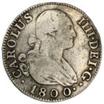 CRE6470 MONEDA ESPAÑA CARLOS IV 2 REALES 1800 MADRID MF PLATA - Imagen 3