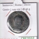 CRE7032 MONEDA SESTERCIO ROMA DECIO GENIO 249-251 VER FOTOS