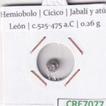 CRE7077 HEMIOBOLO CICICO JABALI Y ATUN LEON C.525-475 A.C