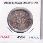 CRE7230 MONEDA ESPAÑA CARLOS II 2 REALES LIMA 1665-1700 MBC+