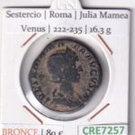 CRE7257 MONEDA ROMAMA SESTERCIO ROMA JULIA MAMEA VENUS 222-235