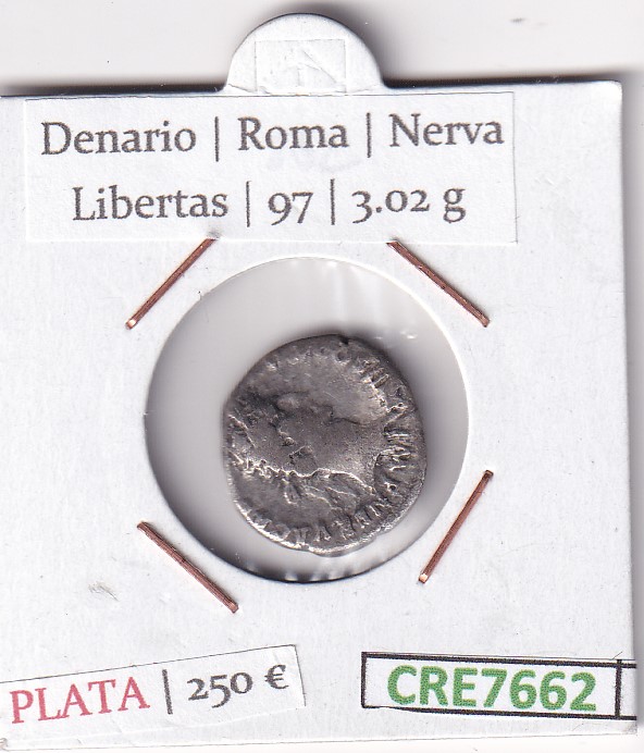 CRE7662 CRE7662 MONEDA ROMANA DENARIO ROMA NERVA PLATA - Imagen 1