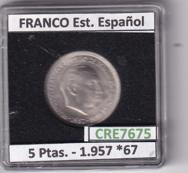 CRE7675 CRE7675 MONEDA ESPAÑA ESTADO ESPAÑOL 5 PESETAS 1957 *67 - Imagen 1