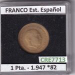CRE7713 MONEDA ESPAÑA ESTADO ESPAÑOL 1 PESETA 1947 *-2