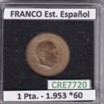 CRE7720 MONEDA ESPAÑA ESTADO ESPAÑOL 1 PESETA 1953 *60