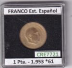 CRE7721 MONEDA ESPAÑA ESTADO ESPAÑOL 1 PESETA 1953 *61
