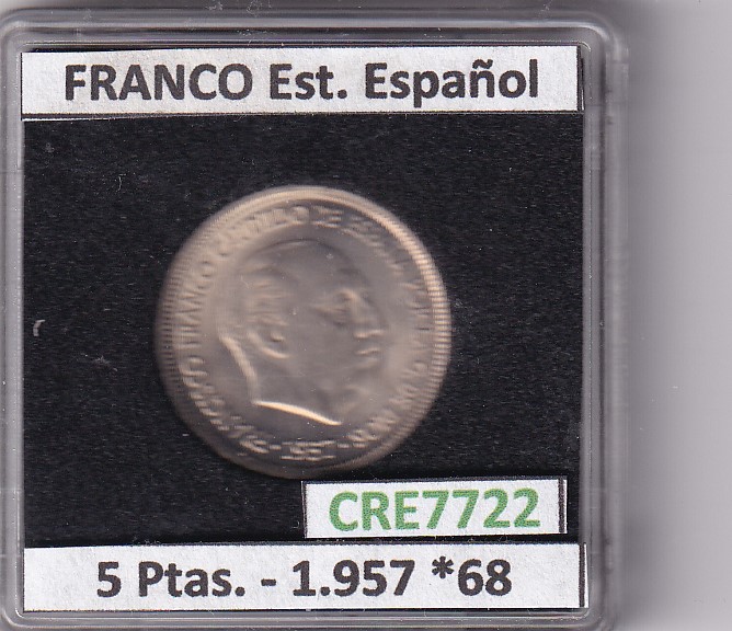 CRE7722 CRE7722 MONEDA ESPAÑA ESTADO ESPAÑOL 5 PESETAS 1957 *68 - Imagen 1