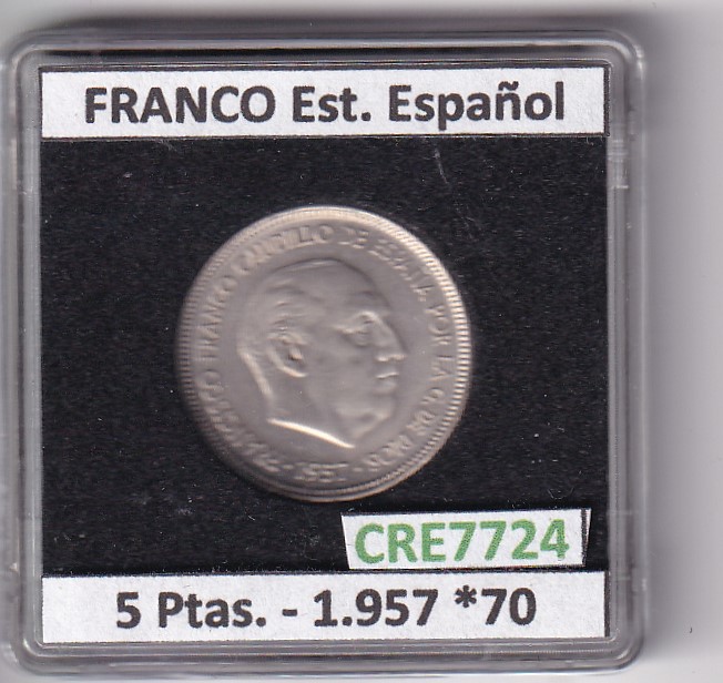 CRE7724 CRE7724 MONEDA ESPAÑA ESTADO ESPAÑOL 5 PESETAS 1957 *70 - Imagen 1