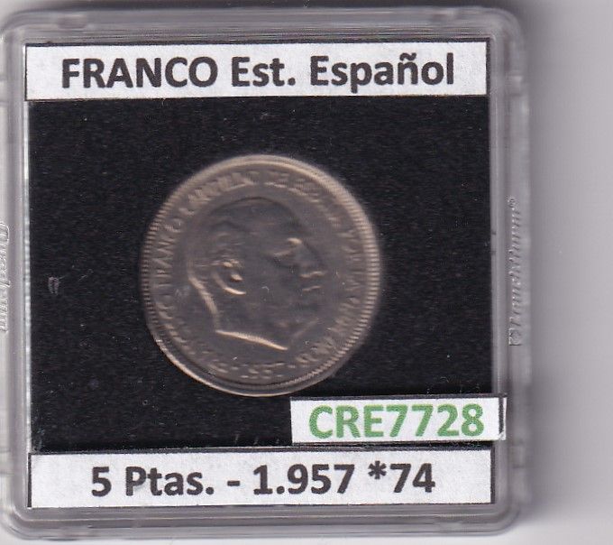 CRE7728 CRE7728 MONEDA ESPAÑA ESTADO ESPAÑOL 5 PESETAS 1957 *74 - Imagen 1