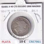 CRE7961BIS MONEDA ESPAÑA ISABEL II 40 CENTIMOS DE ESCUDO 1866 MADRID BC+