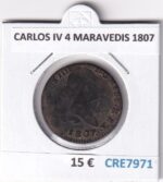 CRE7971 MONEDA ESPAÑA CARLOS IV 4 MARAVEDIS 1807
