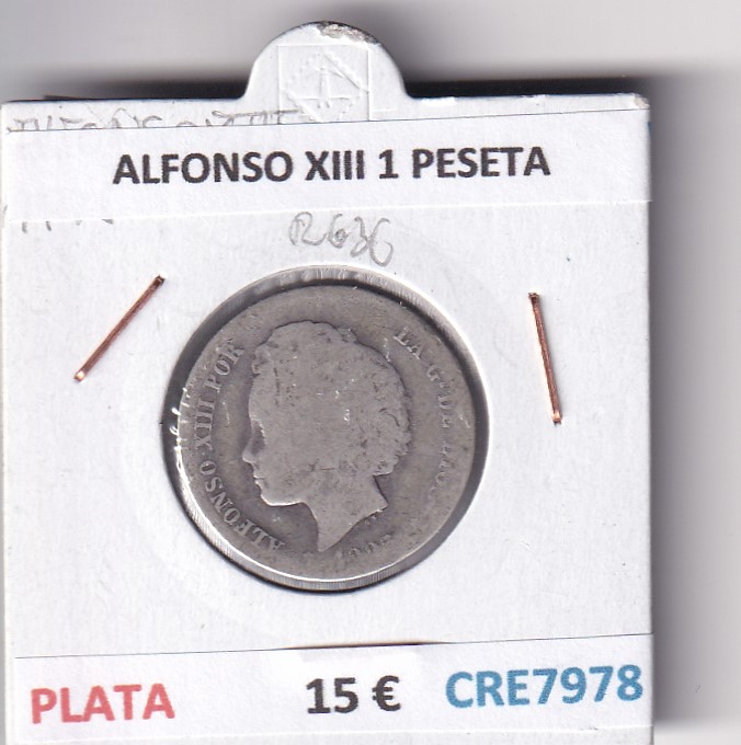 CRE7978 CRE7978 MONEDA ESPAÑA ALFONSO XIII 1 PESETA PLATA - Imagen 1
