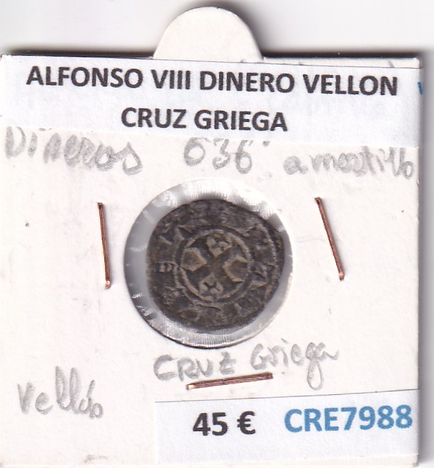 CRE7988 CRE7988 MONEDA ESPAÑA ALFONSO VIII DINERO VELLON CRUZ GRIEGA - Imagen 1