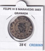 CRE8069 MONEDA ESPAÑA FELIPE IV 8 MARAVEDIS 1663 GRANADA