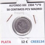 CRE8134 MONEDA ESPAÑA ALFONSO XIII  1904 *1*0 50 CENTIMOS PCV MADRID