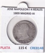 CRE8148 MONEDA ESPAÑA JOSE NAPOLEON I 4 REALES 1809 MADRID AI PLATA