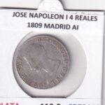 CRE8149 MONEDA ESPAÑA JOSE NAPOLEON I 4 REALES 1809 MADRID AI PLATA