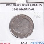 CRE8155 MONEDA ESPAÑA JOSE NAPOLEON I 4 REALES 1809 MADRID AI PLATA
